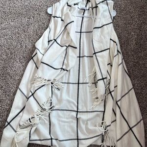 Long open front vest/sweater